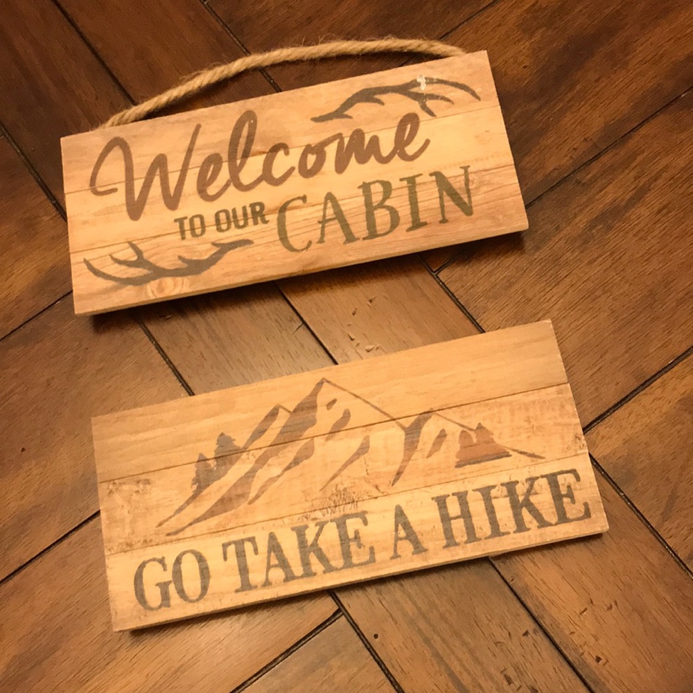 Rustic wooden signs